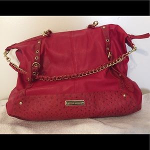 Large red Steve Madden shoulder bag